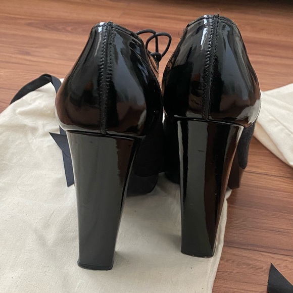 Lanvin Lace Up Oxford Heel Booties - Picture 6 of 6